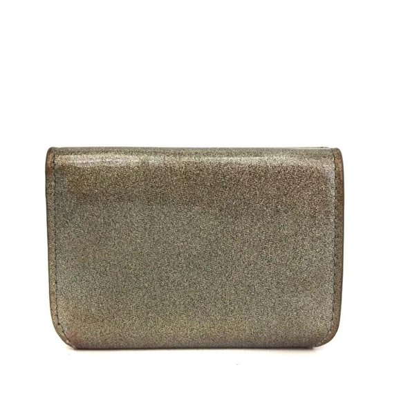 Balenciaga Gold Leather Wallet with Two Compartments and Snap Closure Coin Purse - Picture 5 of 7